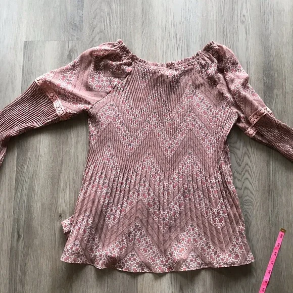 Knox Rose CottageCore Pleated Style Floral Long Sleeve Blouse Women’s Sz. M - Picture 6 of 9